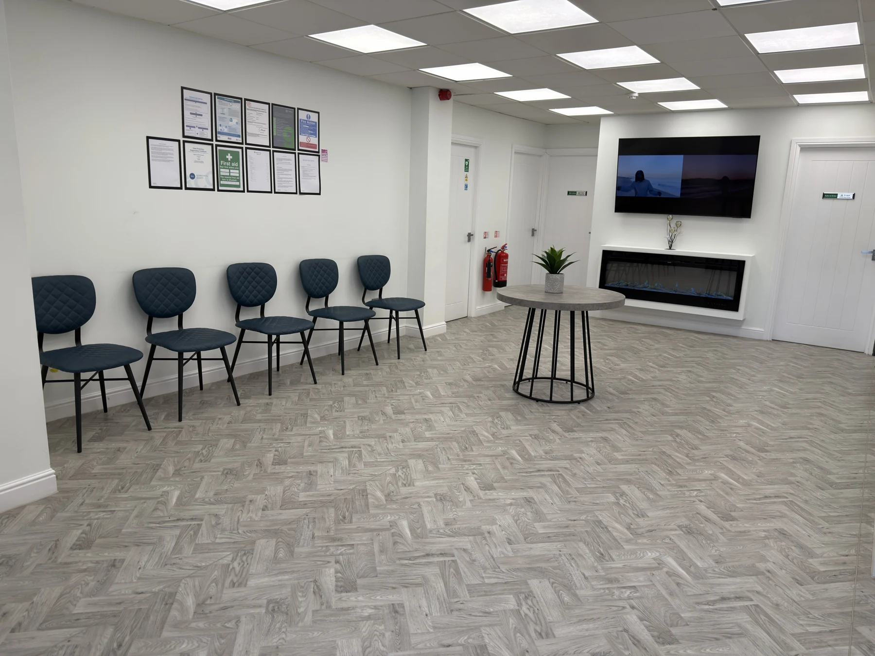 The patient waiting room at UrgentCare Dental Leeds